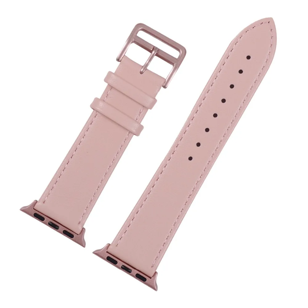 Ремешок из натуральной кожи для Apple Watch I 38 мм и 42 мм|pink watch band|band for apple watchwatch band |