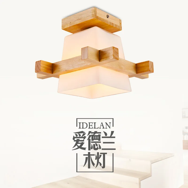 

The modern Chinese style led ceiling lamp, living room, bedroom hallway, aisle lamp, corridor lamp, wooden art.
