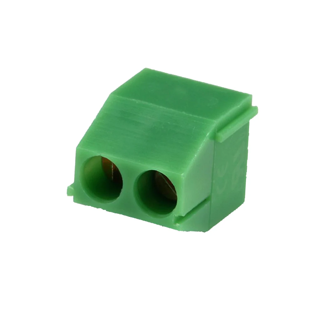 10 шт. зеленый цвет клеммный блок KF350-2P 3,5 мм Шаг 2 pin прямой вывод pcb Винтовые клеммные колодки