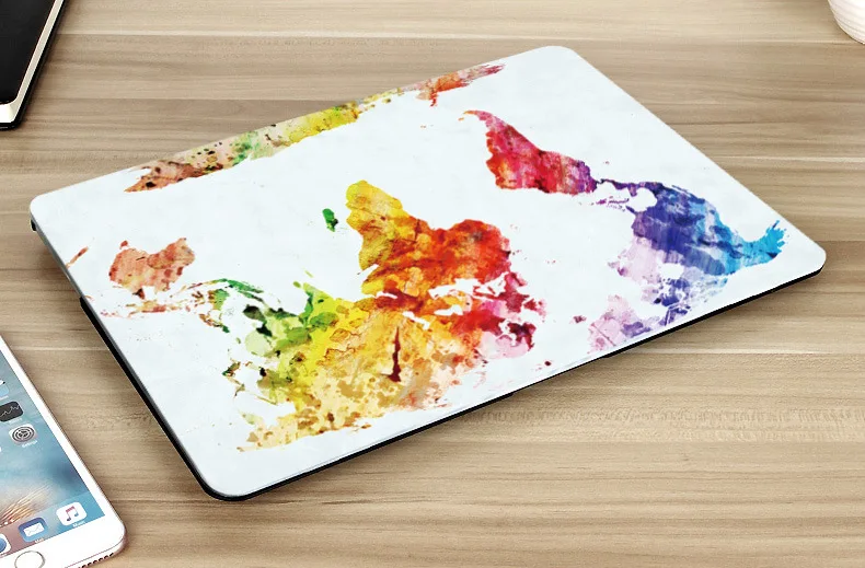 Cartoon World Map Coque for Macbook Air 11 13 Retina 12 13 15 Pro 13 15 2018 2016 Laptop Case PVC Air 13 A1989 A1707 A1990 Cover (9)