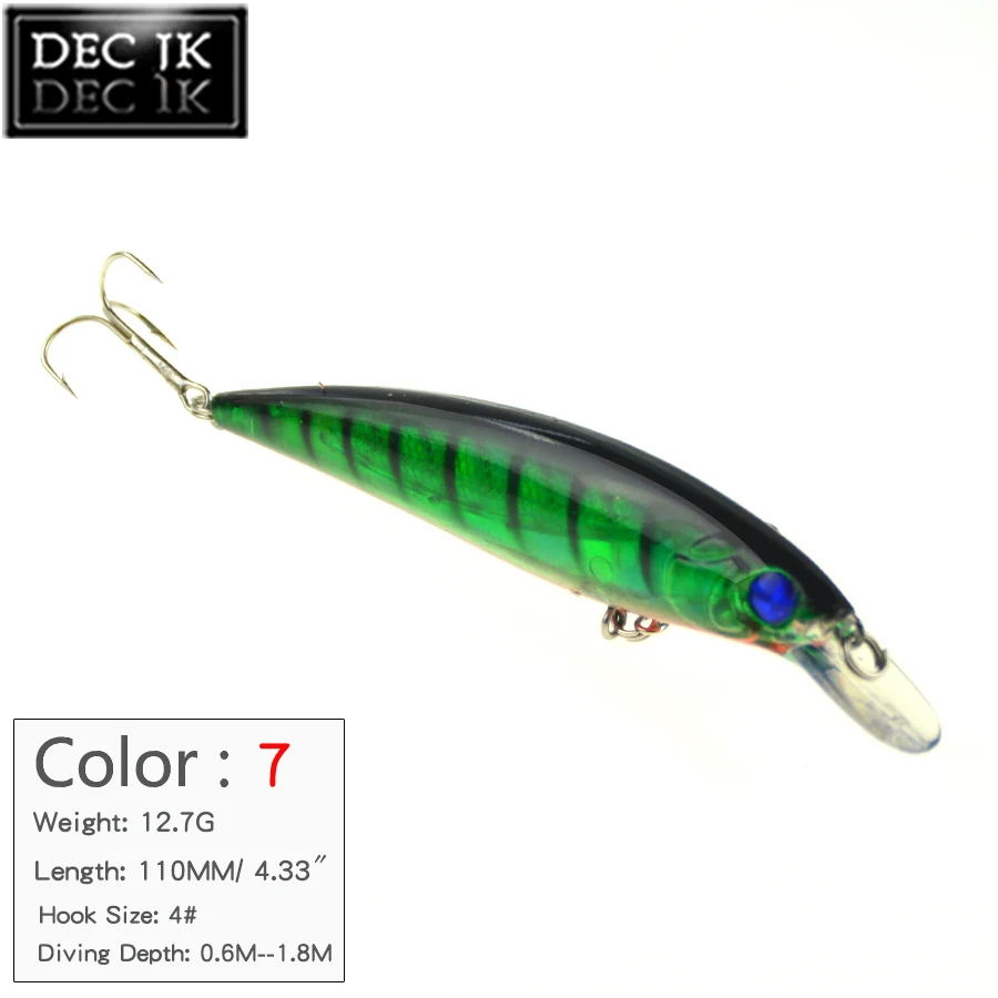 1PCS Suit For Fishing Lure Crankbaits Topwater Swimbait Wobbler Gor Trolling Peche Hook Laser Bait Artificial Lures Saltwater (7) 