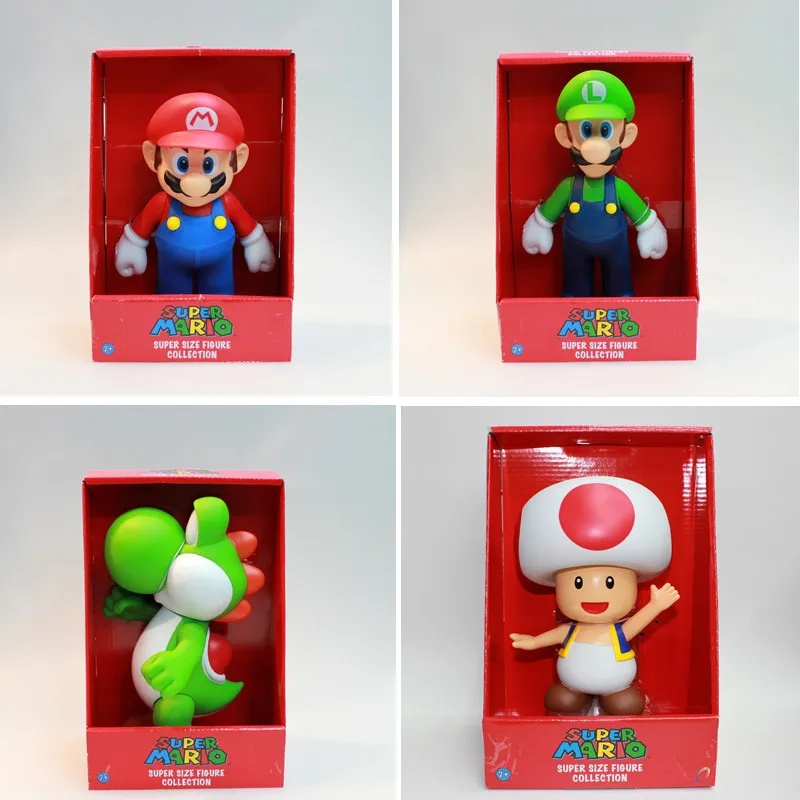 

Anime 25cm Super Mario Bros Figure Yoshi Peach Princess Toad PVC Action Figure Hot Toys For Children Mario Luigi Free Shipping
