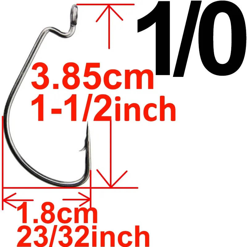 100 шт широкий зазор Червячные рыболовные крючки рукоятка джига большие крючки на окуня черная Высокоуглеродистая сталь кривошипный колючий крючок для мягкой рыболовной приманки - Цвет: 1l0