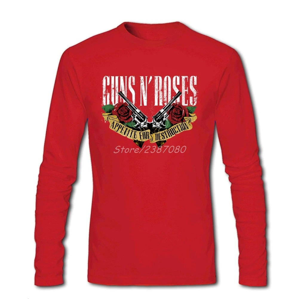 Guns N Roses футболка с длинным рукавом на заказ футболка мужская Pp Harajuku Хлопок Crewneck футболки