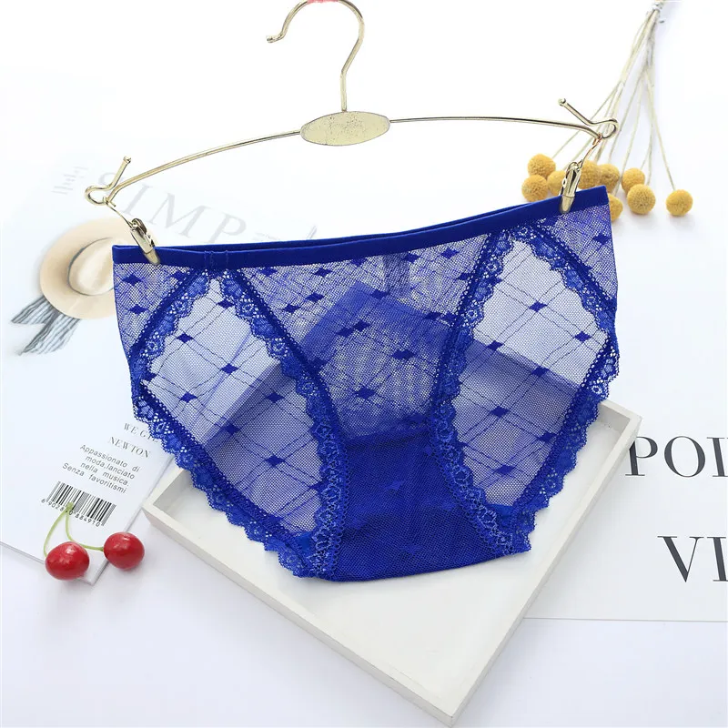 Ultra-thin Seamless Briefs Transparent Mesh Women Underwear Panties Lace Panties Women Ladies' Tempting Sexy Panty Underpants 39 (7)