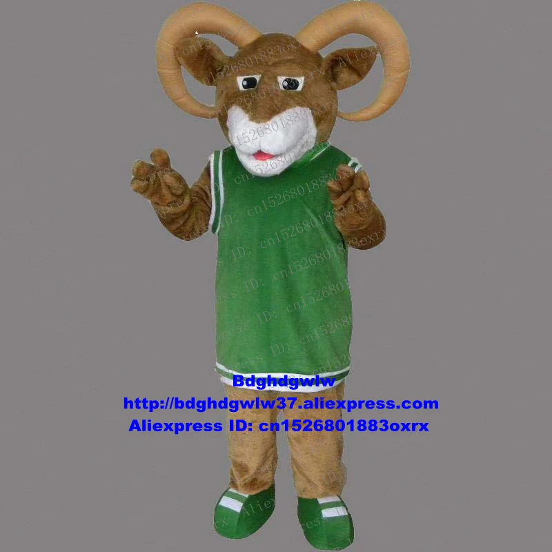 Brown Bighorn Sheep Ram Antelope Gazelle Goat Mascot Costume Adult Cartoon Suit Classic Giftware Start Business zx939