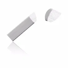 0.25 мм Руководство татуировка ПЕРО ИГЛЫ 19 Вышивка Крестом Иглы для eyebrown постоянный Макияж microblading игла белый jm611d-x72 Иглы для татуажа