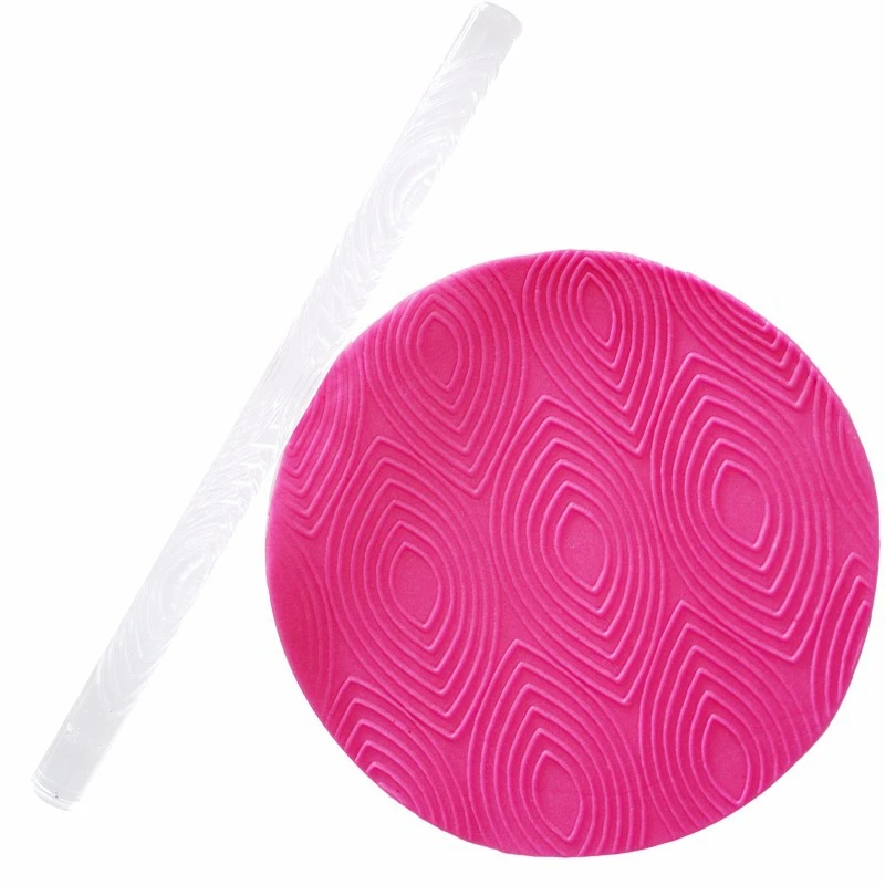 

Crow's feet Acrylic Embossing Fondant Rolling Pin Cake Decorating Embossed Tool Biscuit Tools H211