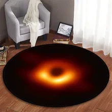 Противоскользящий круглый комфортный ковер для ванной комнаты с изображением Человека, первая картина Вселенной, звездное небо, ковер для пола APR11
