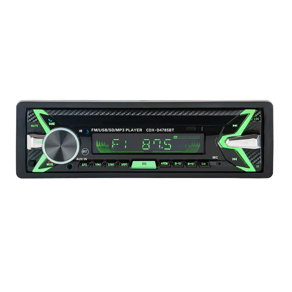Bluetooth Removable Detachable Panel Autoradio Bluetooth Car Radio Auto FM RDS Stereo Audio Player USB SD ISO 7 Colors Lighting