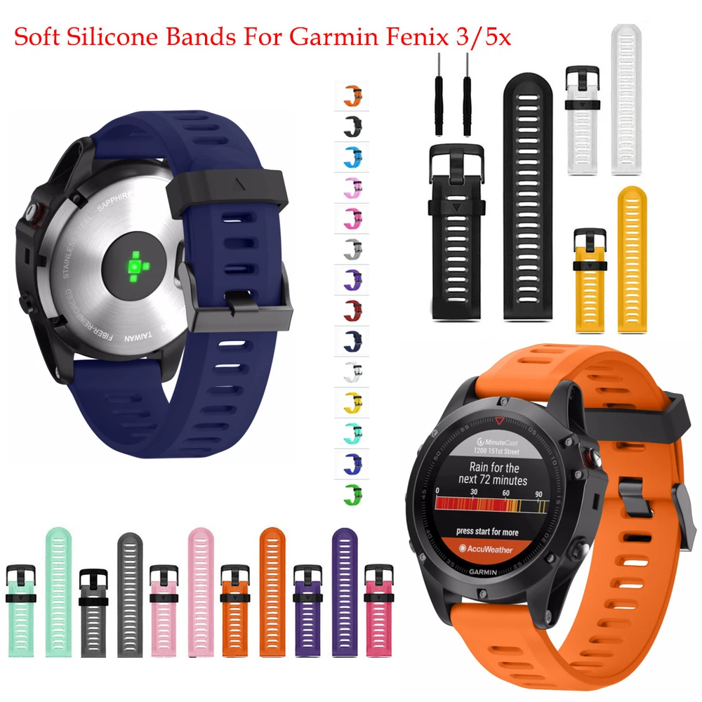 Ремешок для часов Garmin Fenix 3 26 мм наружные спортивные силиконовые часы ремешок 3HR 5X