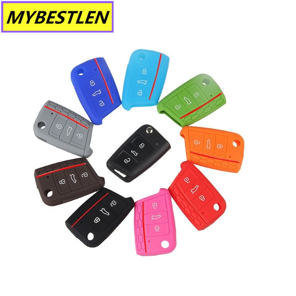 

GRK01 Silicone Remote Key Cap car styling case for VW Volkswagen Golf 7 mk7 Skoda Octavia A7 Silicone car- styling