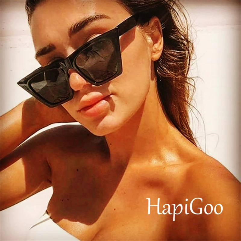 

HAPIGOO Fashionable Brand Designer Cat Eye Sunglasses Women Female Vintage Retro Cateye Sun Glasses Ladies Shades UV400