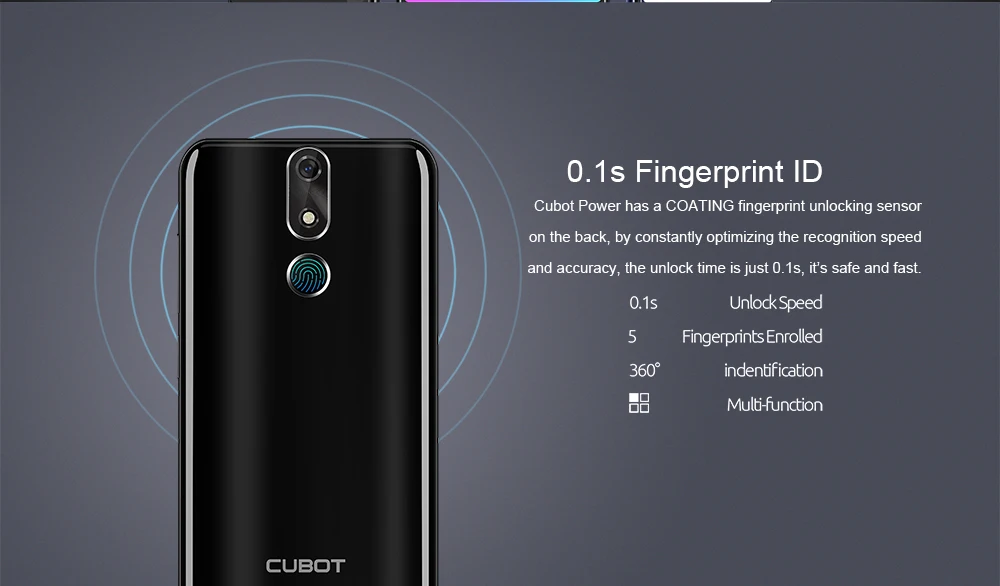 Cubot power MT6763T восьмиядерный смартфон Android 8,1 5,99 дюймов мобильный телефон 6 ГБ ОЗУ 128 Гб ПЗУ 6000 мАч отпечаток пальца 4 Гб сотовый телефон