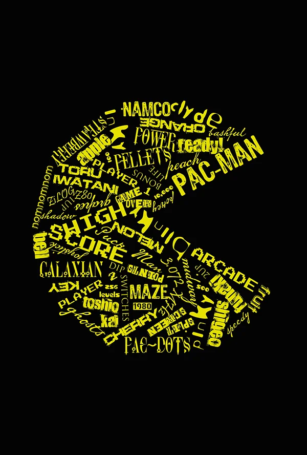 Текстурный винтажный рекламный постер Pacman для видеоигр ретро-Картина на холсте