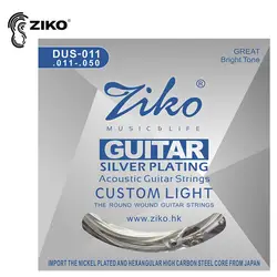 ZIKO DUS-011 011-050 акустическая гитарная струна Шестигранная углеродистая сталь ядро гитарные запчасти Музыкальные инструменты оптом аксессуары