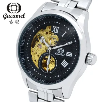

New Brand Hollow Moon shape Automatic Male Mechanical Wristwatches Men Fashion Outdoor Stainless Steel Watches Wholesale Price