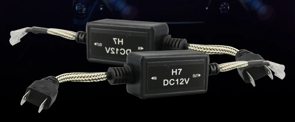 03 LED Bulb Decoder Resistor Canbus Wire Harness Adapter 50w 68ohm 9-14V for H4 H7 H8 H9 H11 HB3 Car Headlights