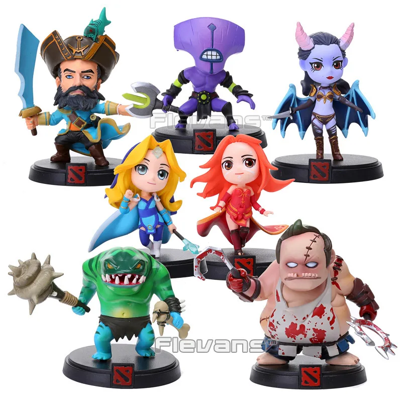  DOTA 2 Kunkka Lina Pudge Queen Tidehunter CM FV PVC Figures Collectible Toys 7pcs/set