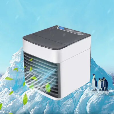 

USB Mini Portable Air Conditioner Humidifier Purifier 7 Colors Light Desktop Air Cooling Fan Air Cooler Fan for Office Home