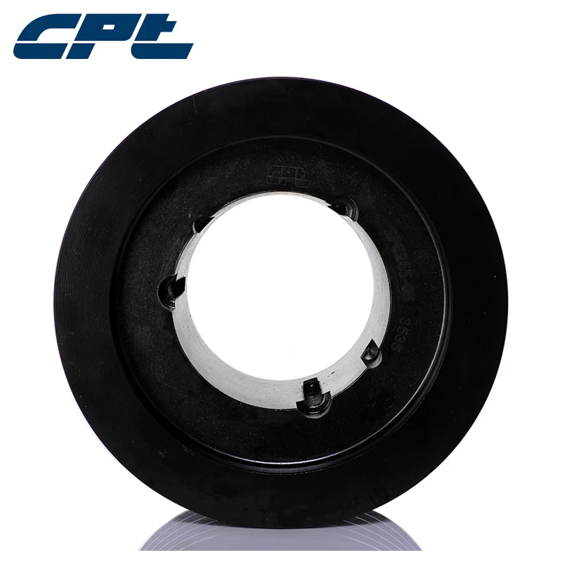 

CPT brand SPC v belt pulley, 5 grooves pulley, 245.6mm outside diameter, 3535 taper lock bush for 24-95mm shaft, SPC236-05-3535