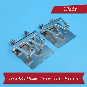 

1Pair Stainless Steel 57x48x16mm Trim Tab Flaps Water Pressure Board Spare Parts for 80-120cm RC Electric/Methanol/Gasoline Boat