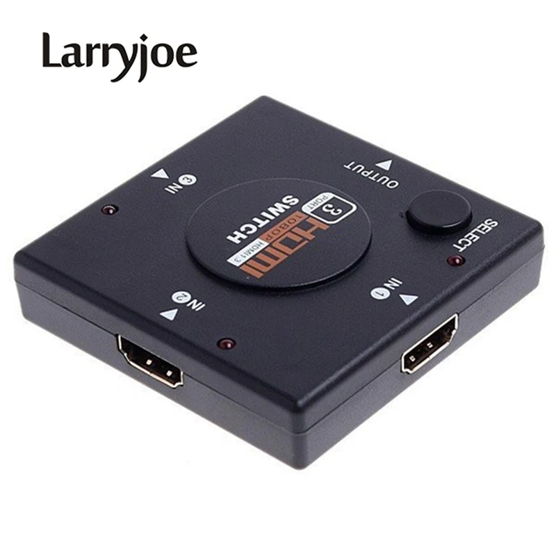 

Larryjoe Full HD 1080P Mini 3 Port HDMIv1.3 Port HDMI Switch Switcher Vedio Splitter Amplifier for DVD PS3, Xbox 360