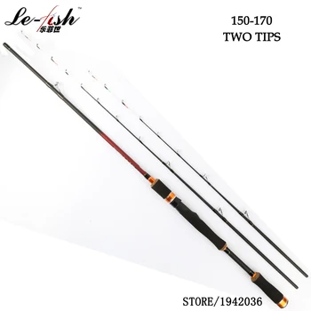 

Le-Fish New Arrival Carbon Fiber Material Raft Fishing Rod EVA Metal Handle 1.5m/1.7m Two Tips Lure Fishing Rod Wholesale FUJI