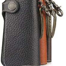 Кожаный бытовой ключ пакет Европа и США ретро первый слой кожаный мужской ключ кошелек