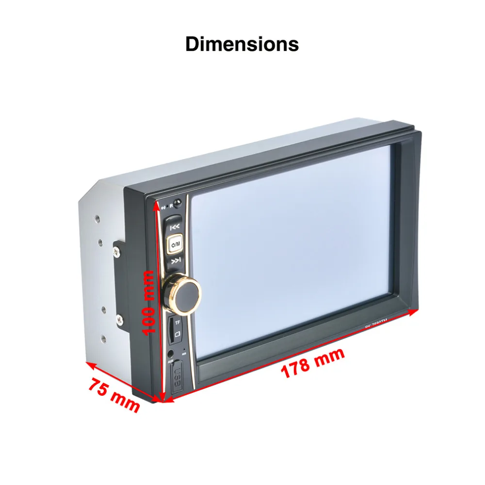 

New 6.5 Inch Touch Screen Digital Stereo Radio HD Display Auto 2DIN In Dash Car MP5 MP3 Player 7 Color Backlight