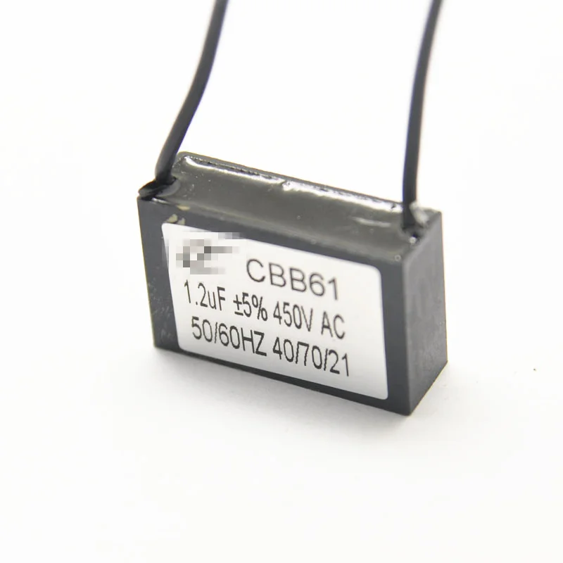 

CBB61 start capacitor fan start capacitor 1.2UF/450V lead length 10CM