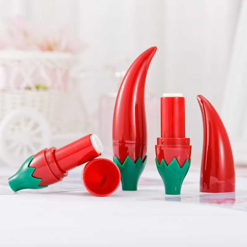 

DIY Empty Red Chili Shape Lipstick Lipgloss Tube Case Lip Rouge Balm Package Makeup Containers Tool 20pcs/lot