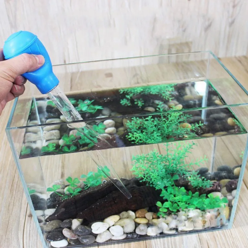 

Multi Function Mini Water Changer Cleaning Tool Dropper Feeder For Small Fish Tank Sucker Water Change
