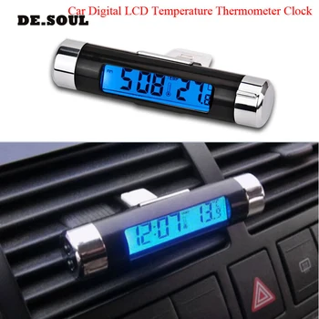 

PARASOLANT Automobile clock New 2 in 1 Car Digital LCD Thermometer Clock Car Accessories Car Digital Time Thermometer Clock