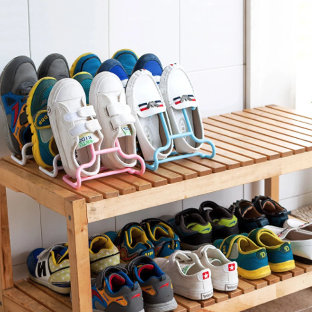 10 шт./компл. мульти-Функция Полка для сушки стойка для обуви стойки Вешалка для стойки Для детей обувь подвесная сумка для хранения Органайзер для гардероба