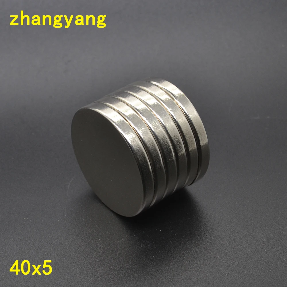 

1pc 40x5 40*5 Bulk Round NdFeB Neodymium Disc Magnets Dia40mm x 5mm N50 Powerful Strong Rare Earth Magnet 40*5mm