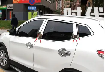 

Stainless Chromium Styling Center Pillar Window Trim Exterior Car Styling 6pcs For Nissan Qashqai 2015 2016/2014 Car styling