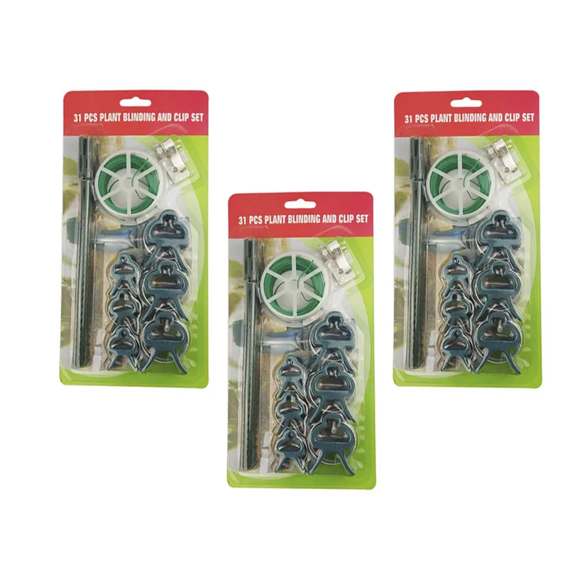 

31pcs/set plant clips Tomato Clips for plants Trellis Flower Vegetable Binding and Clip Set Binder Binding Wire Plant Clip