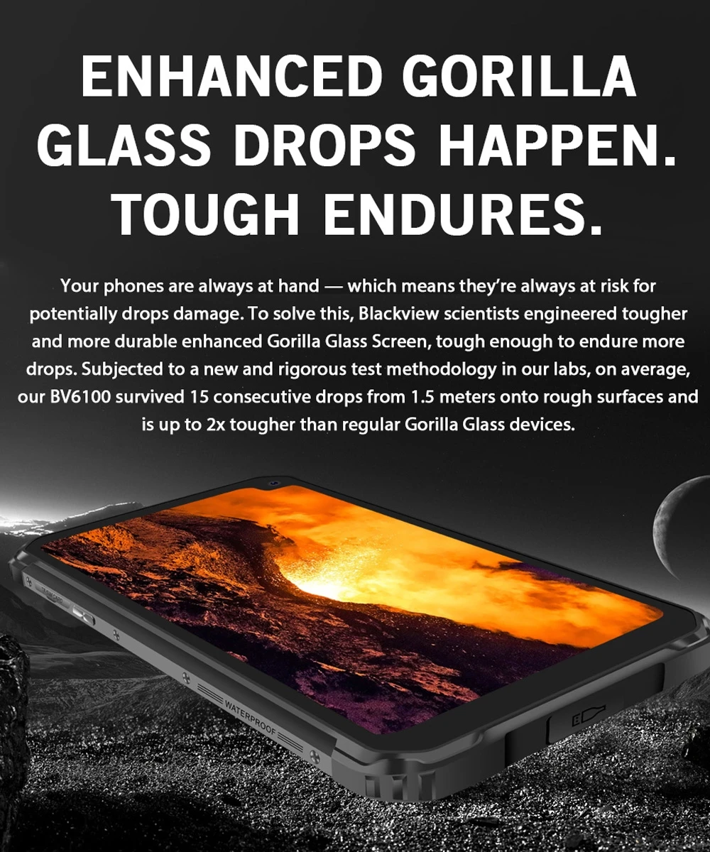  Blackview BV6100 IP68 Waterproof smartphone 3GB+16GB 6.8