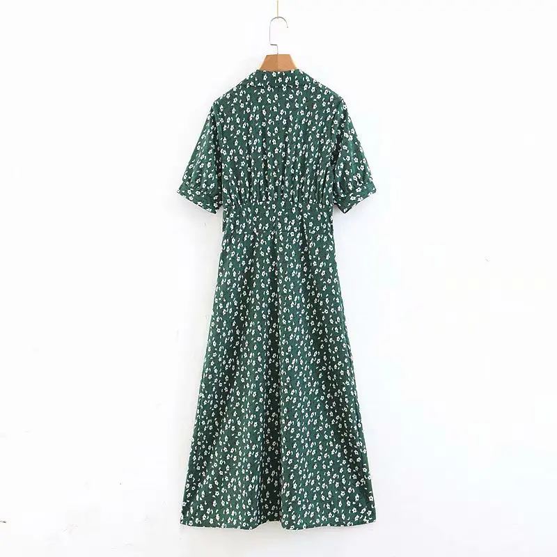 Женская мода с цветочным рисунком коротким рукавом для маленьких девочек