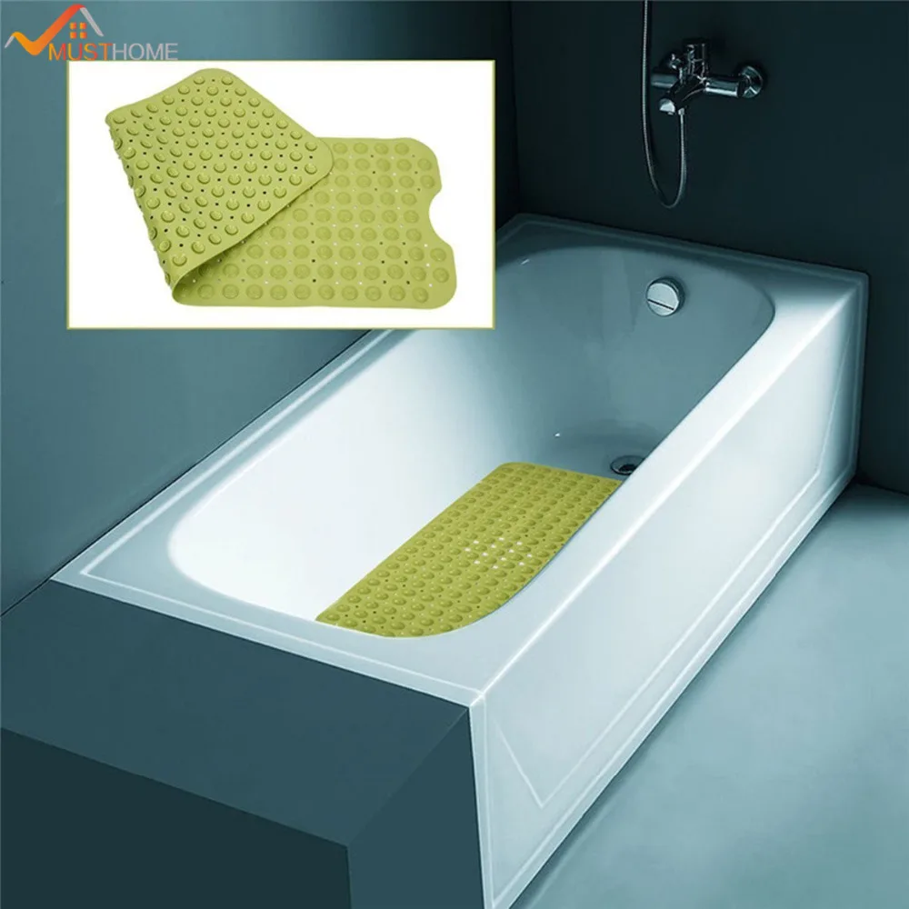 40cmx100cm Nonslip Long Bathtub Mat Safety Cups for Maximum Resistance Extra long Anti Slip Bath