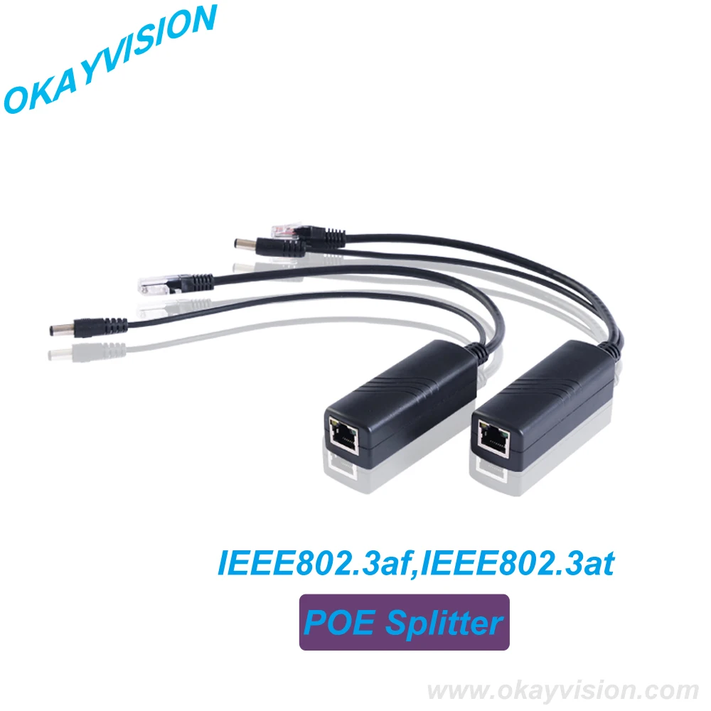 2 шт. Мощность Over Ethernet 10/100 м IEEE802.3af/AT dc44-57v PoE Splitter 12 В 15.4 Вт/ 24 Вт кабель сепаратор для