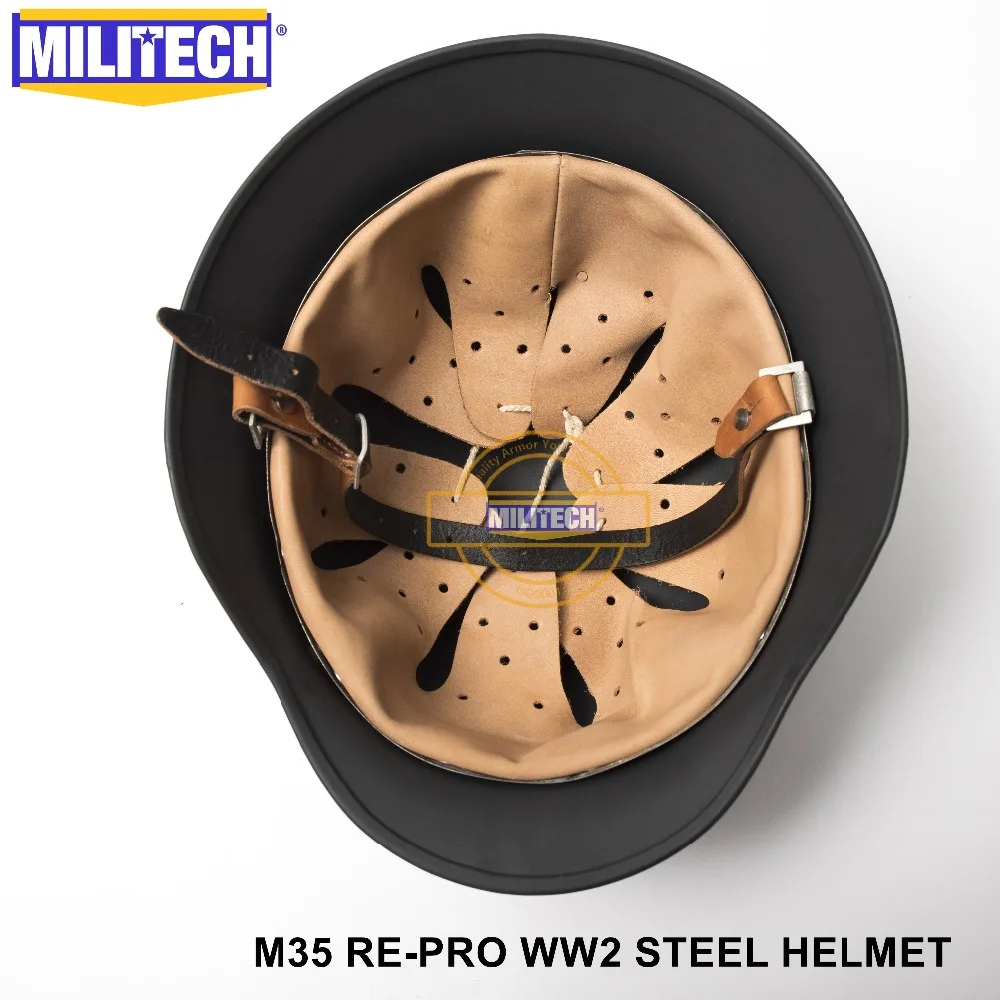 MILITECH WW2 немецкий серый M35 Стальной шлем WW II M35 серый немецкий Repro Шлем Безопасности Мотоциклетный велосипед мировая война 2 Стальной шлем