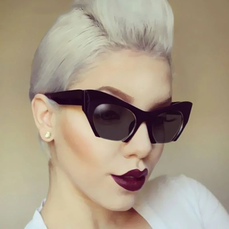 

transparent cat eye glasses frames for women 2018 black semi rimless half rim eyeglasses frame women lunette de soleil femme