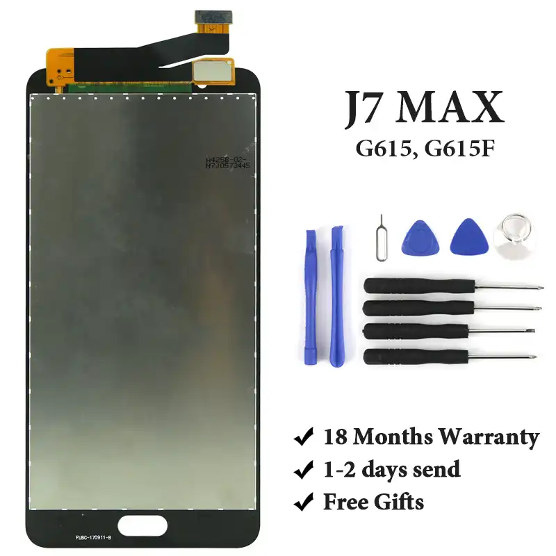 Color : Gold Black Nobrand YBLHZPSH LCD Screen and Digitizer Full Assembly for Galaxy J7 Max // G615 Q