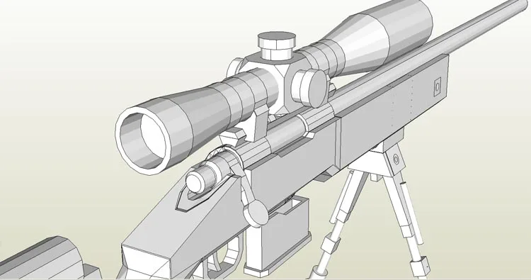 Пистолет M40a3 снайперская винтовка 3D бумажная модель не может быть выпущена