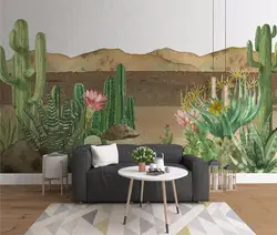 Пользовательские 3D-обои для гостиной 3D фото фрески сад тени дорожный цветок дверь озеро фреска фон обои papel де parede