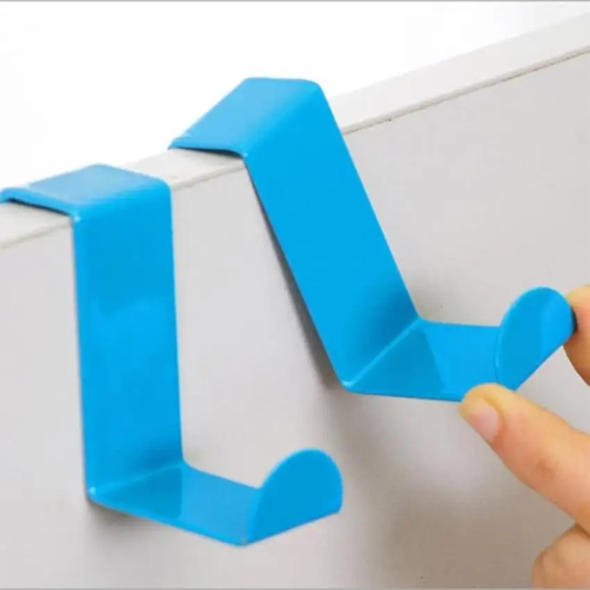 Hook up Kitchen Restaurant Bar Free punch Novel Z Type Door Hook Hanger Bathroom Closet No Nail