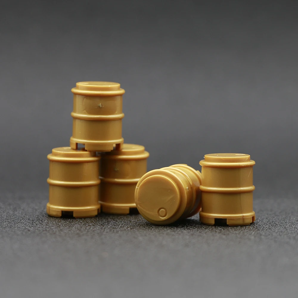 compatible legoed weapon oil drum golden can