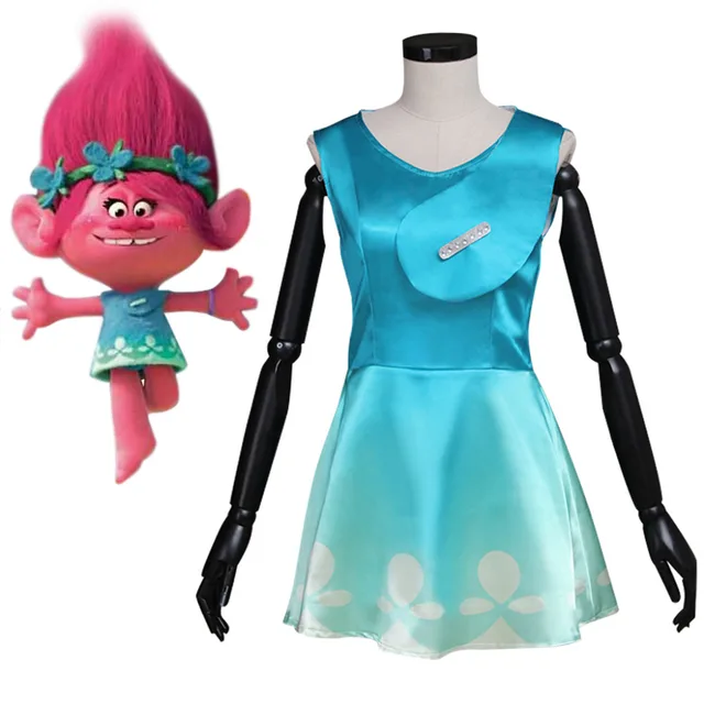 Trolls Cosplay Trolls Princess Poppy Dress Costume Adult Women's